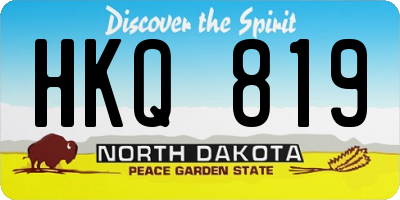 ND license plate HKQ819