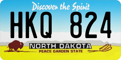 ND license plate HKQ824