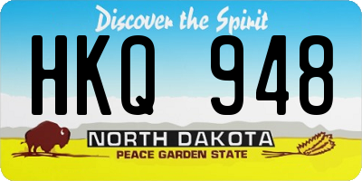 ND license plate HKQ948