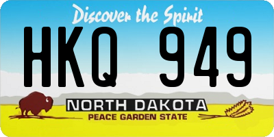 ND license plate HKQ949