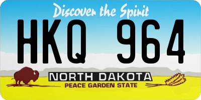 ND license plate HKQ964