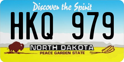 ND license plate HKQ979