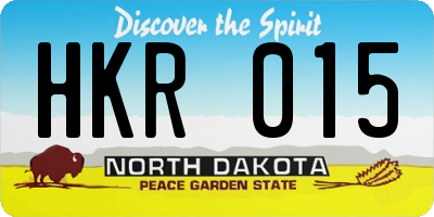 ND license plate HKR015
