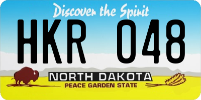 ND license plate HKR048
