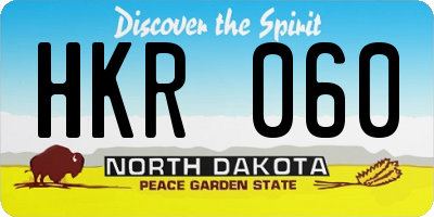 ND license plate HKR060