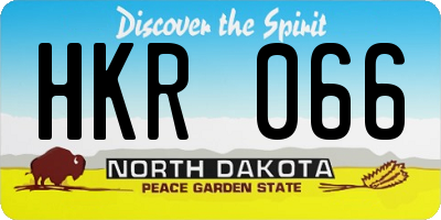 ND license plate HKR066