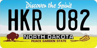 ND license plate HKR082