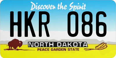 ND license plate HKR086