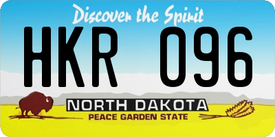 ND license plate HKR096