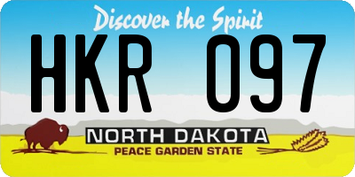 ND license plate HKR097