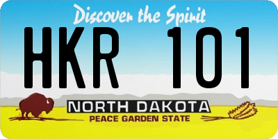 ND license plate HKR101