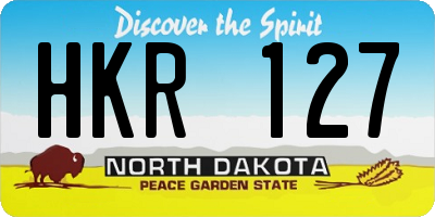 ND license plate HKR127