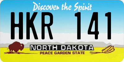 ND license plate HKR141