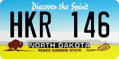 ND license plate HKR146