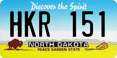 ND license plate HKR151