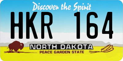 ND license plate HKR164