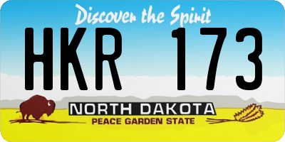 ND license plate HKR173
