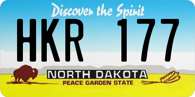 ND license plate HKR177