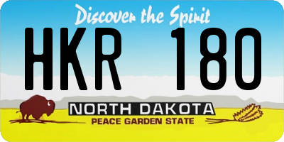 ND license plate HKR180