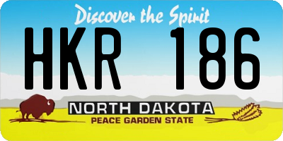 ND license plate HKR186