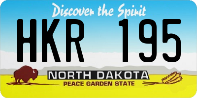 ND license plate HKR195