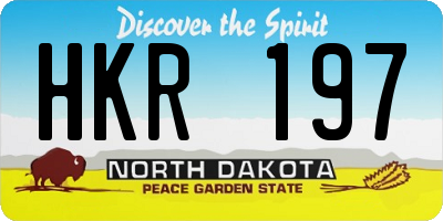 ND license plate HKR197