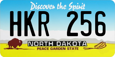 ND license plate HKR256