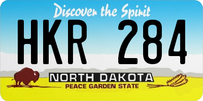 ND license plate HKR284