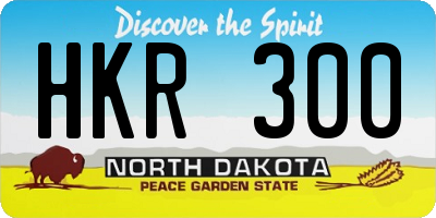 ND license plate HKR300