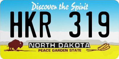 ND license plate HKR319