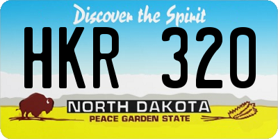 ND license plate HKR320