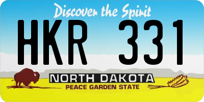 ND license plate HKR331