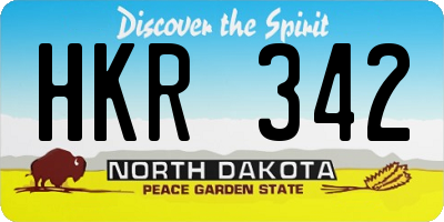 ND license plate HKR342