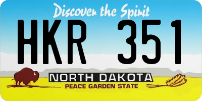 ND license plate HKR351