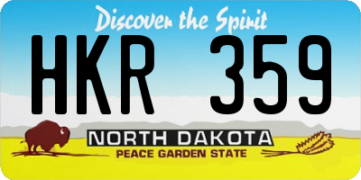 ND license plate HKR359