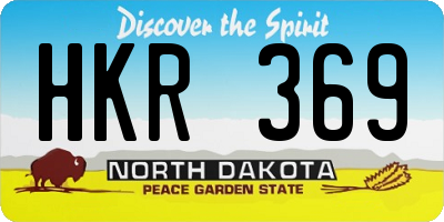 ND license plate HKR369