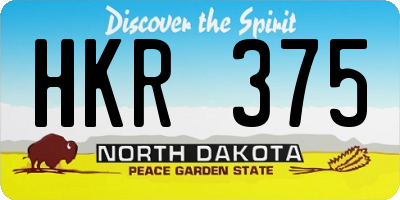 ND license plate HKR375