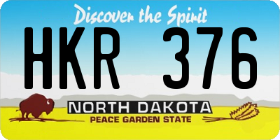 ND license plate HKR376