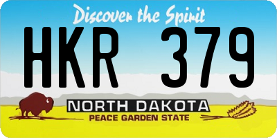 ND license plate HKR379