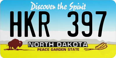 ND license plate HKR397
