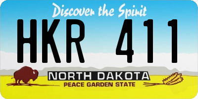 ND license plate HKR411