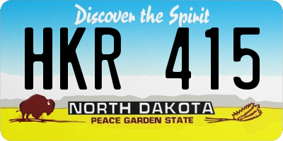 ND license plate HKR415