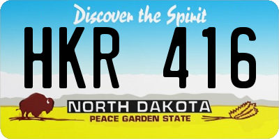 ND license plate HKR416