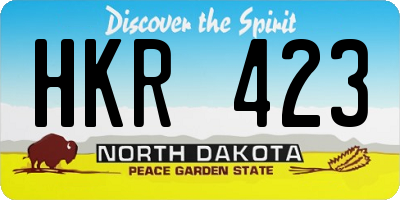 ND license plate HKR423