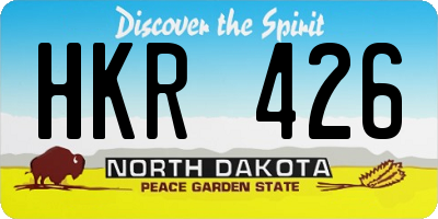 ND license plate HKR426