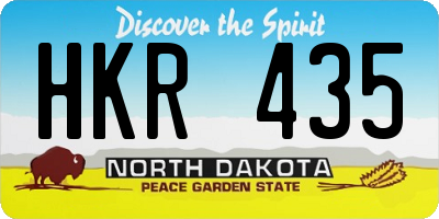 ND license plate HKR435