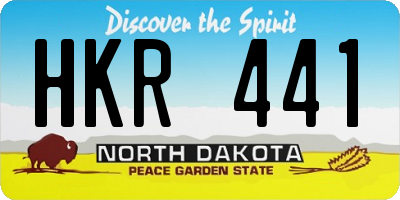 ND license plate HKR441
