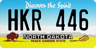 ND license plate HKR446