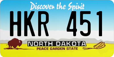ND license plate HKR451