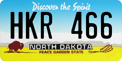 ND license plate HKR466